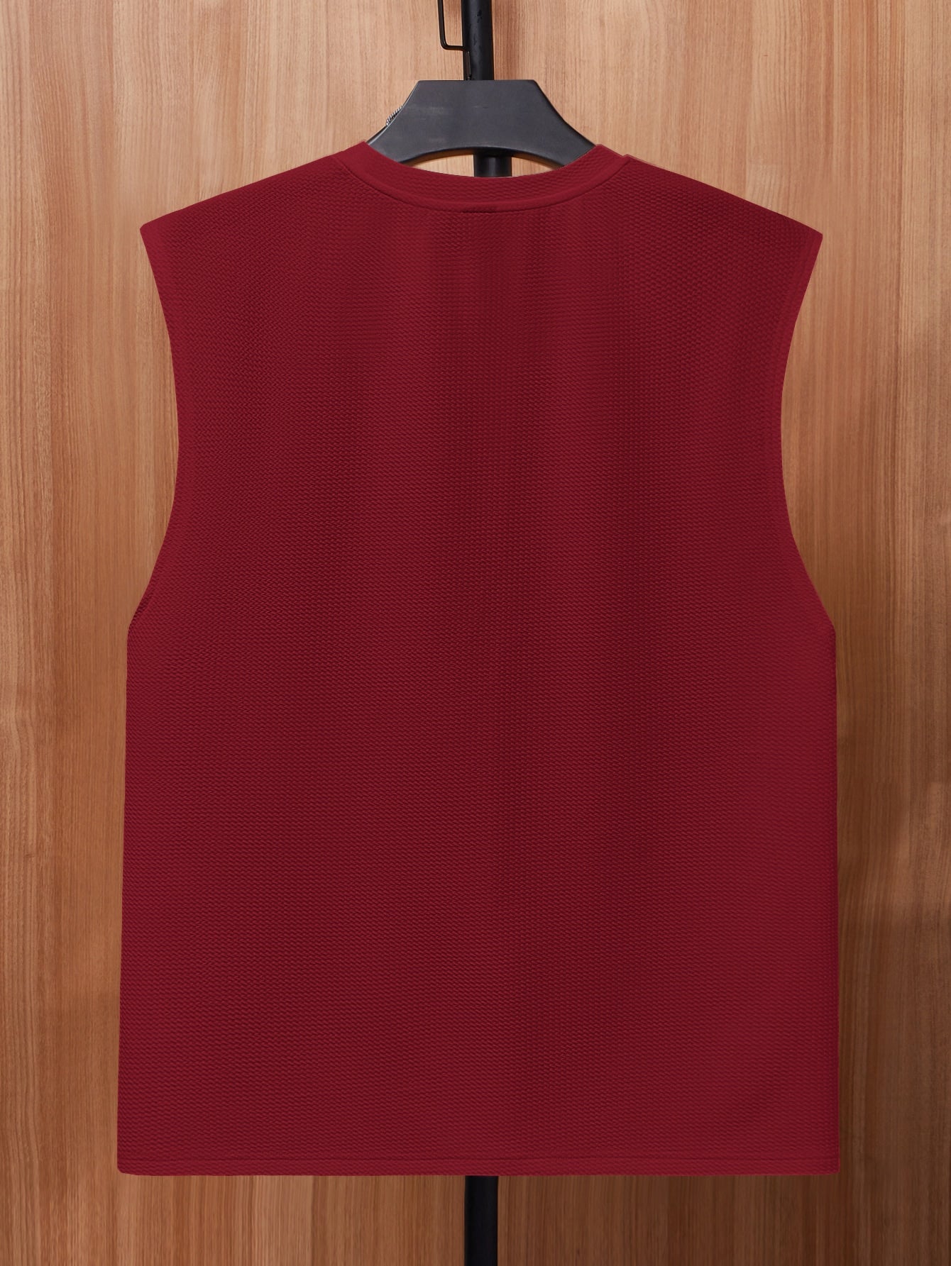 Men's Relaxed round neck tank top |Burgundy | summer essential|