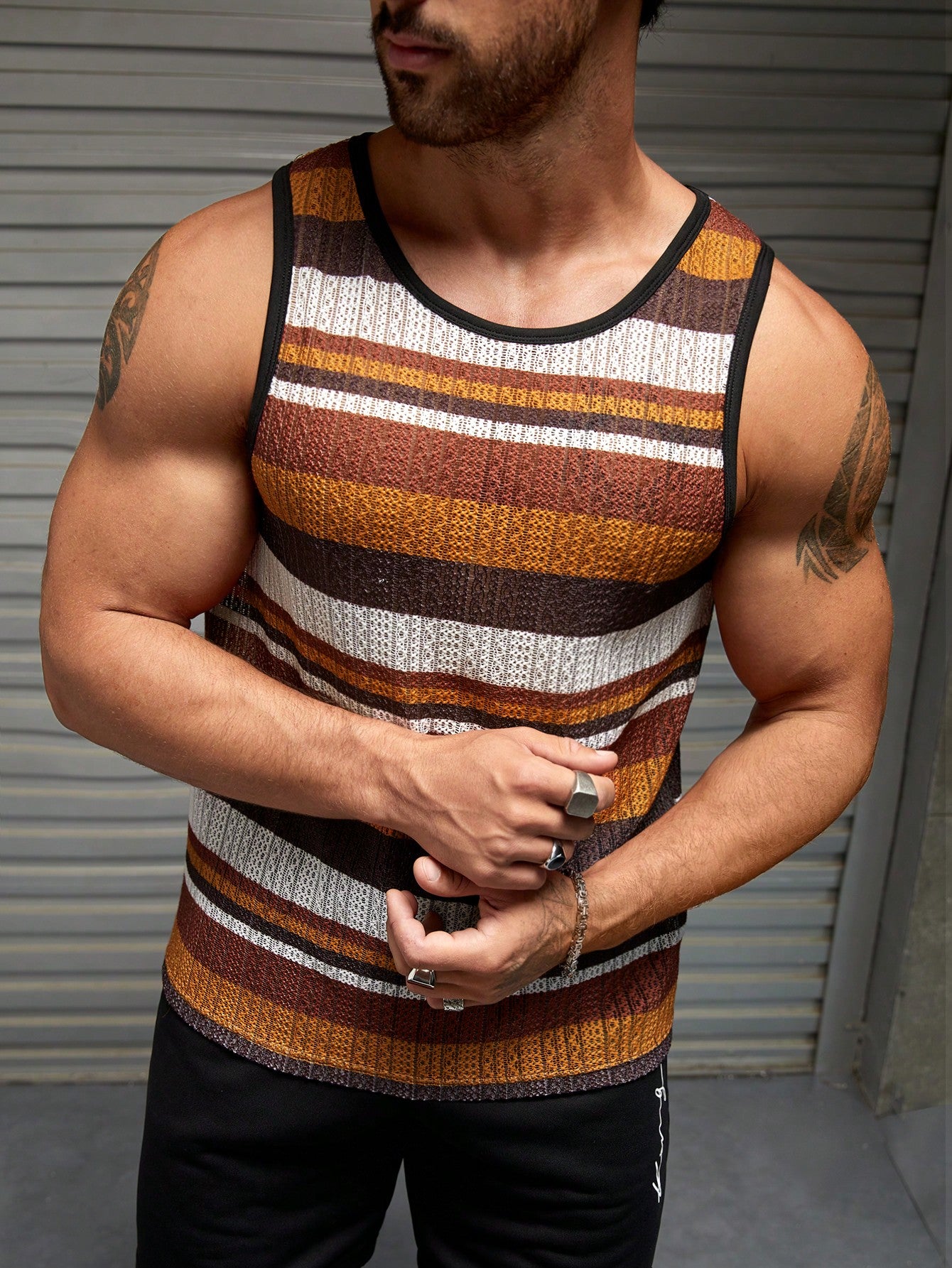 Trendy summer essential men's tank top