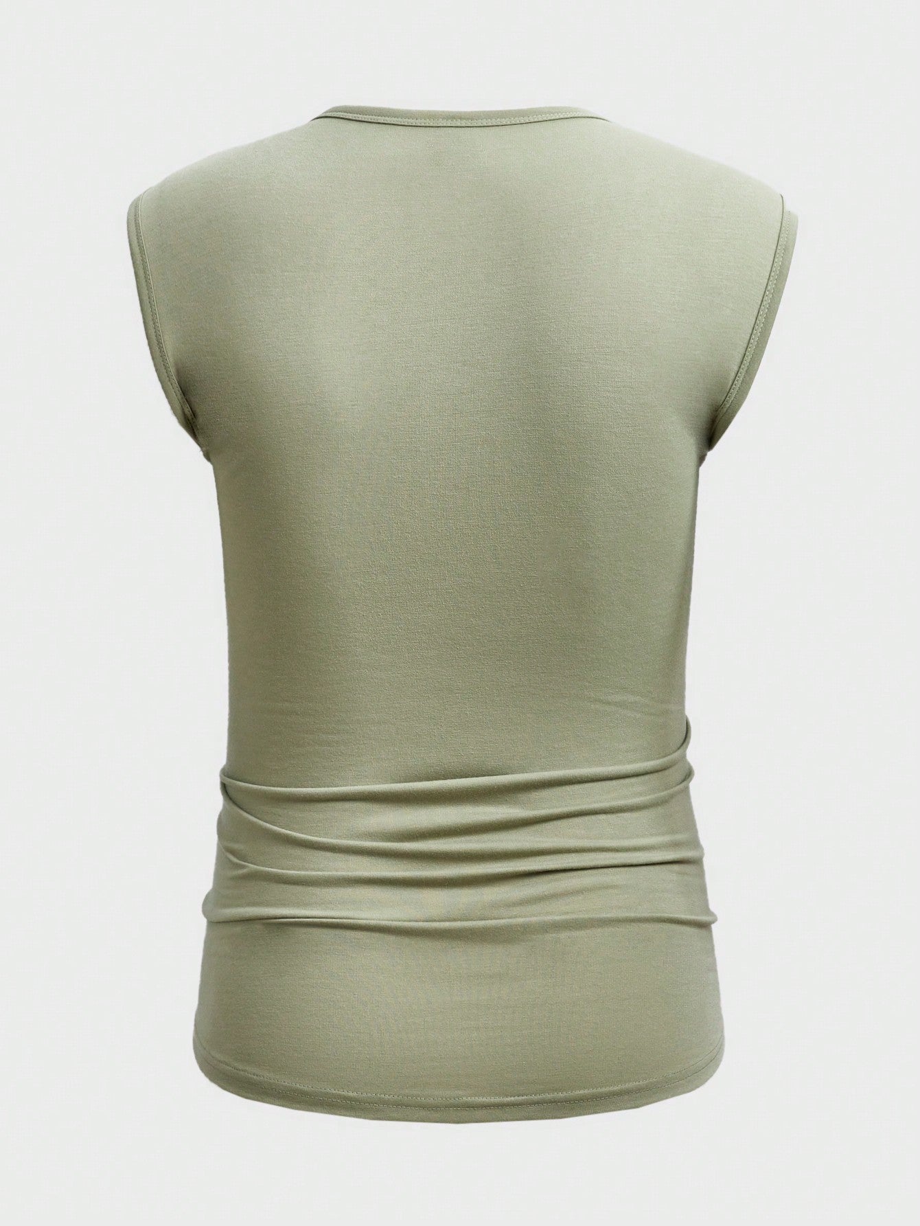 Summer essential men's buttoned tank top |Green|