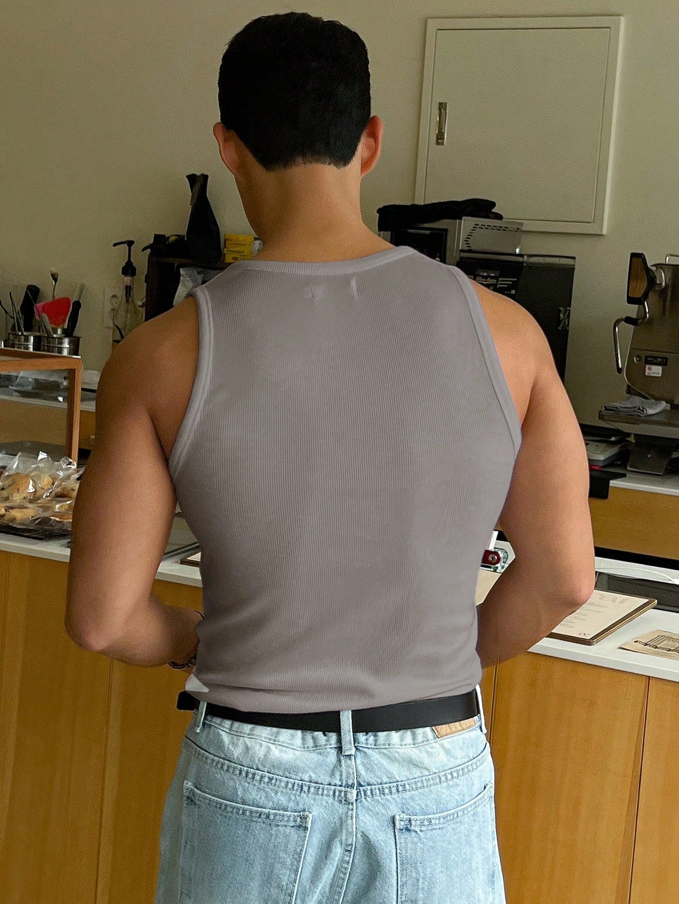 Versatile basic Men's tank top | Grey|