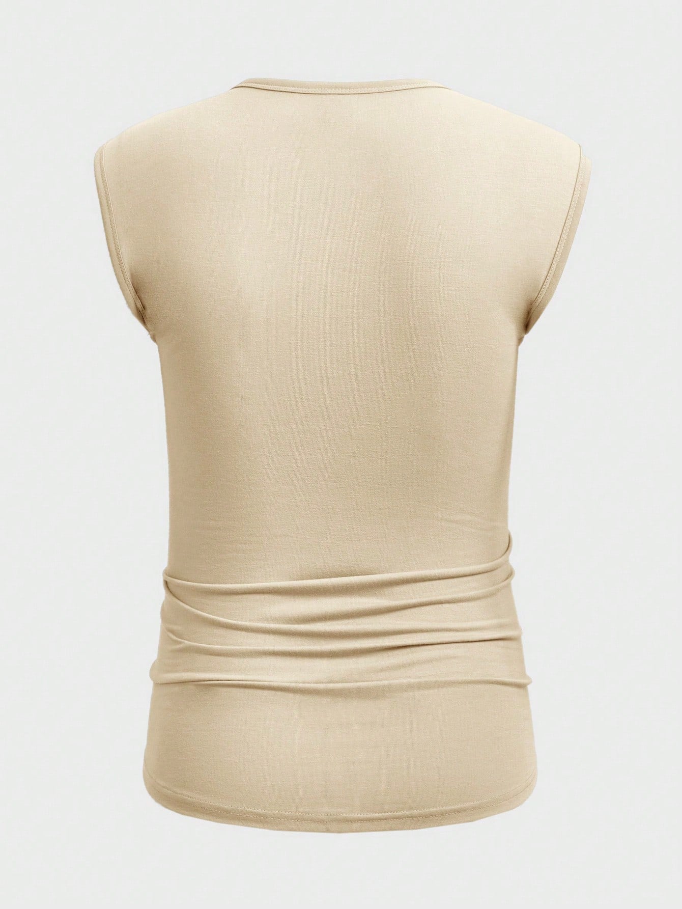 Summer essential men's buttoned tank top| apricot|