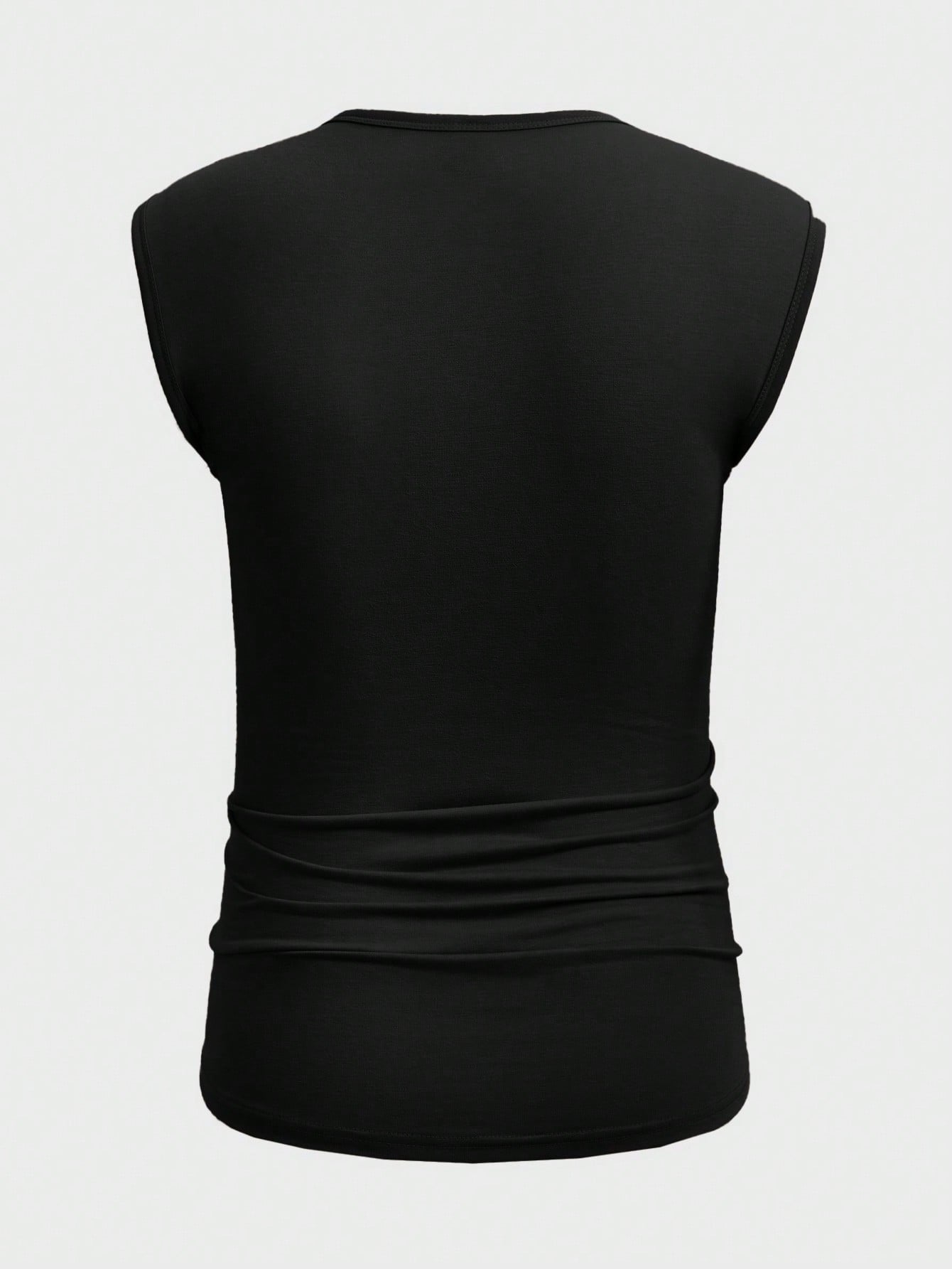 Summer essential men's buttoned tank top |Black|