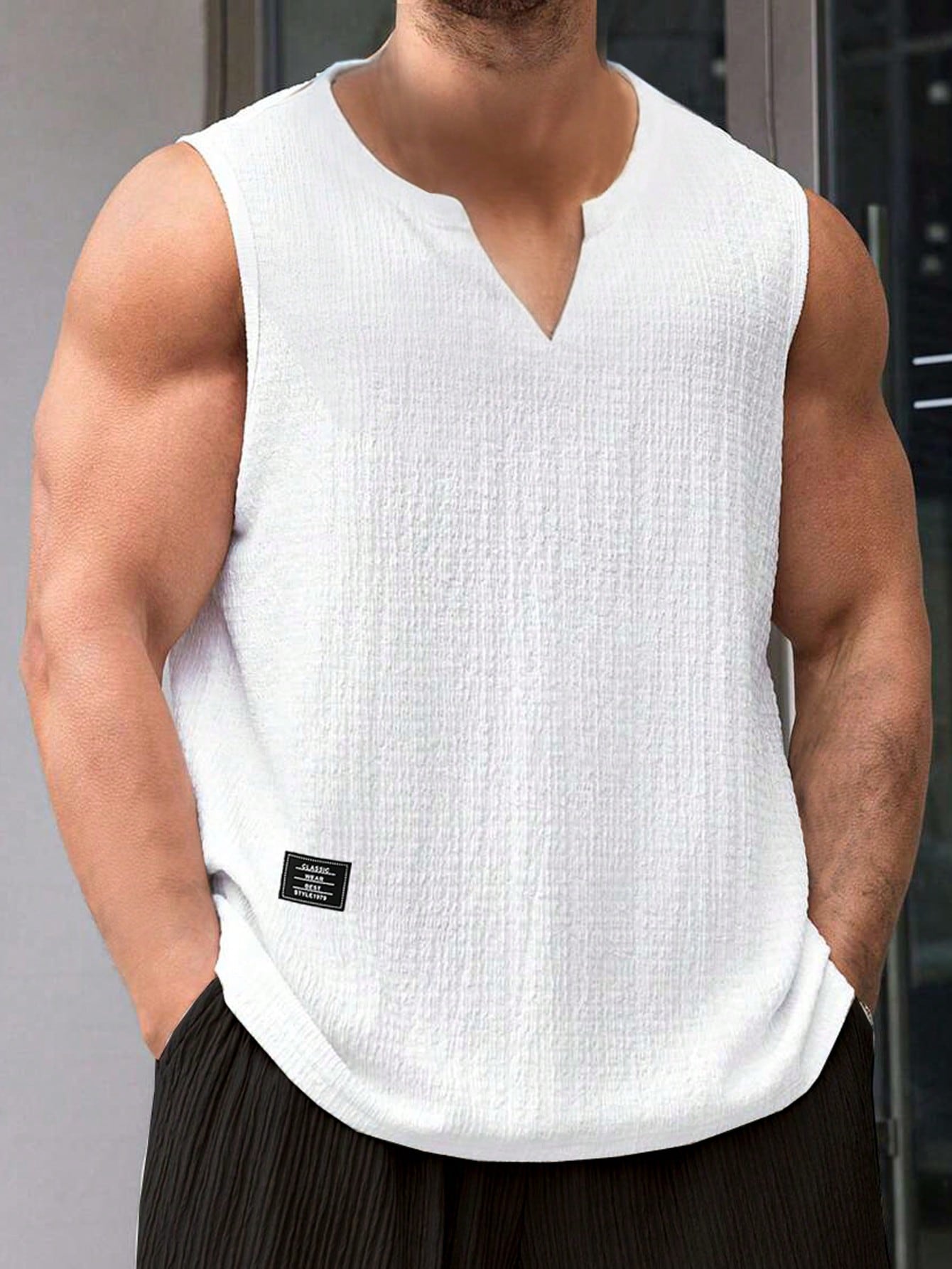 Comfortable Men's white tank top |summer essential|