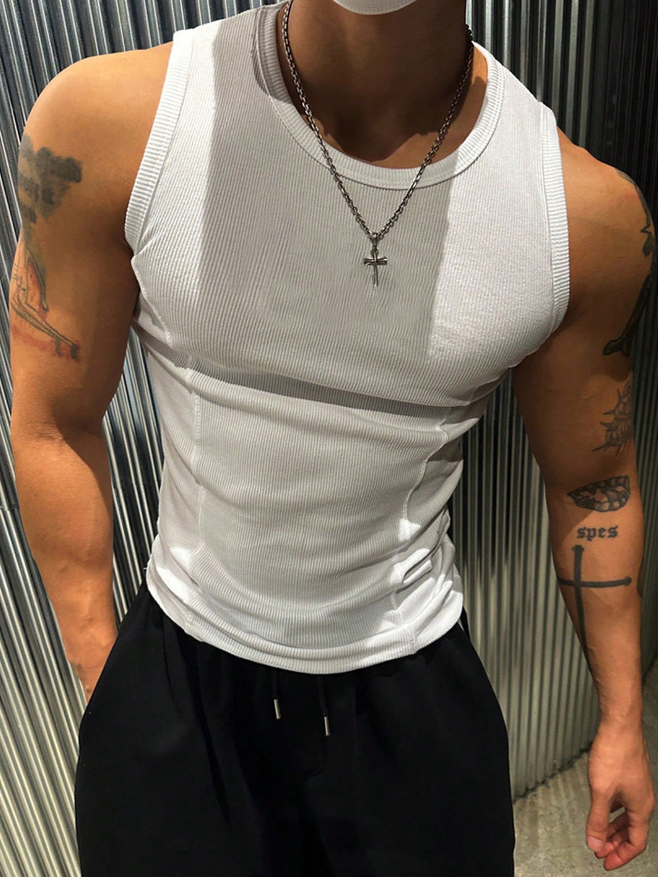 Men's basic tank top | White |