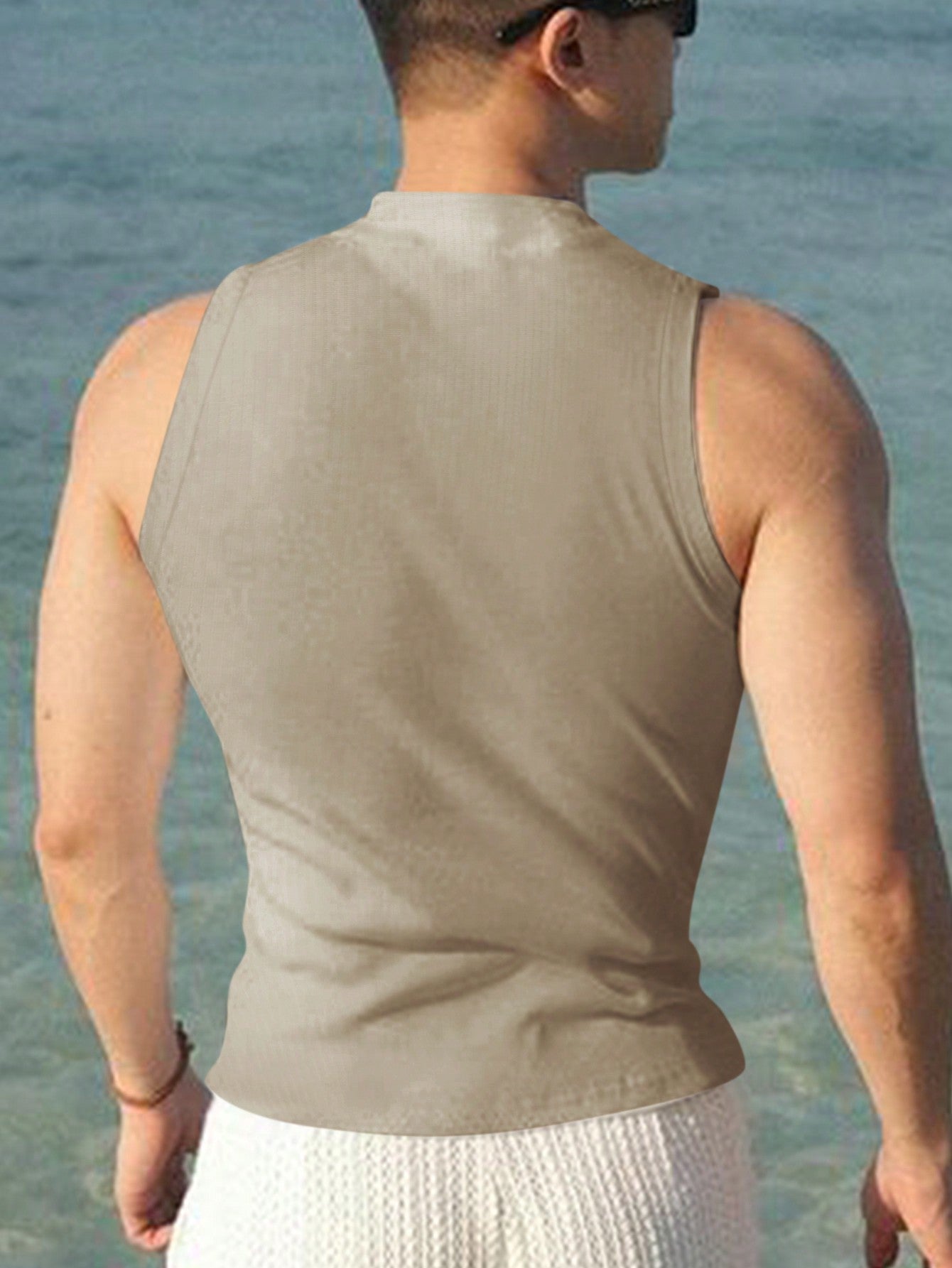 Stylish Men's tank top | KHAKI |