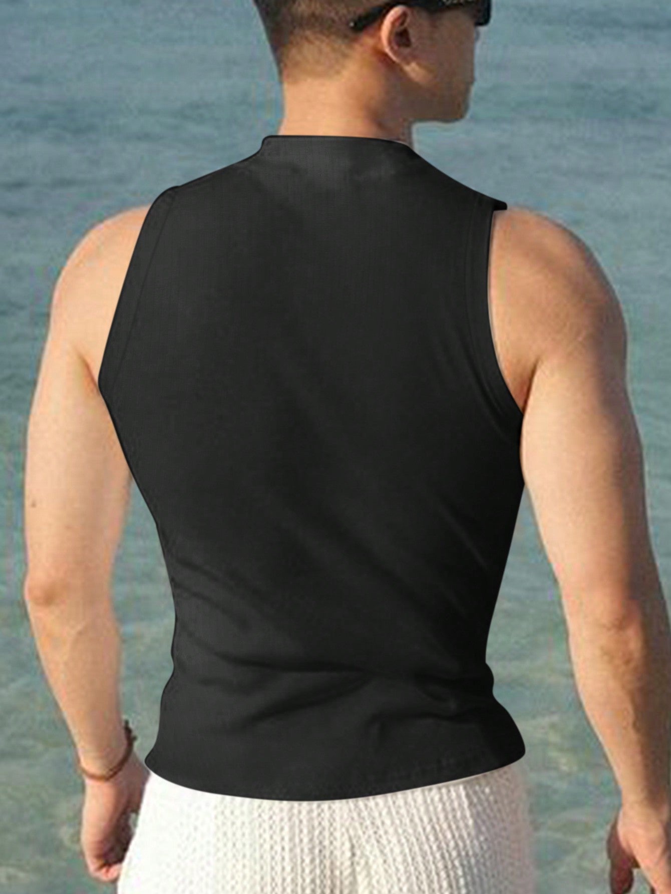 Stylish Men's tank top | BLACK|