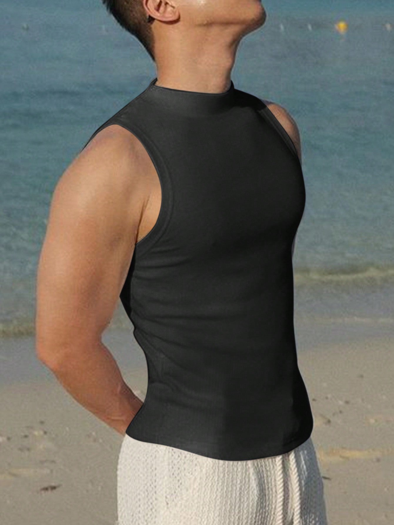 Stylish Men's tank top | BLACK|