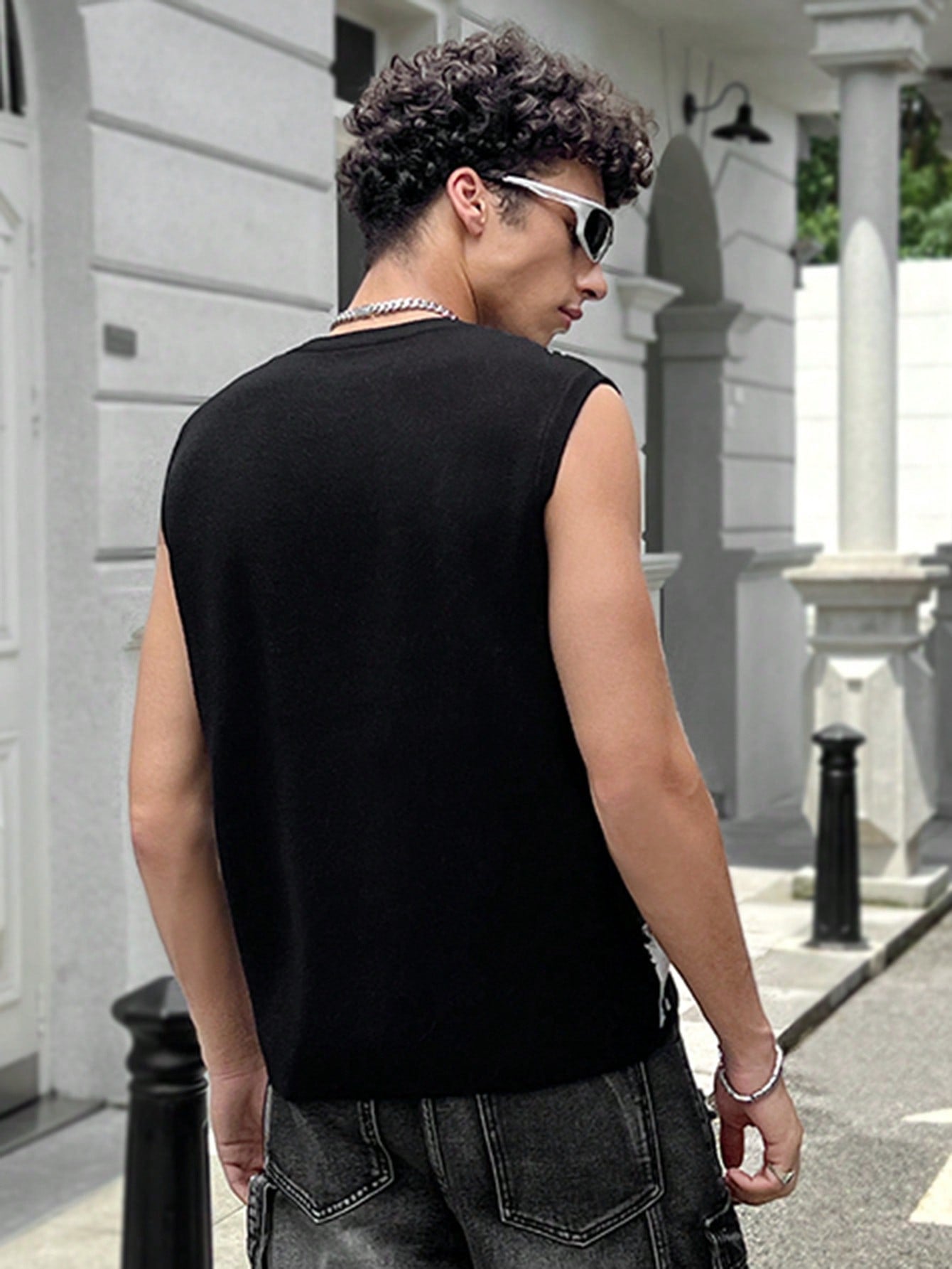 Web summer essential men's tank top