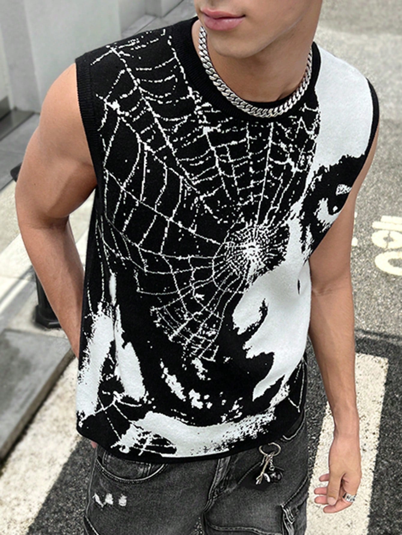 Web summer essential men's tank top