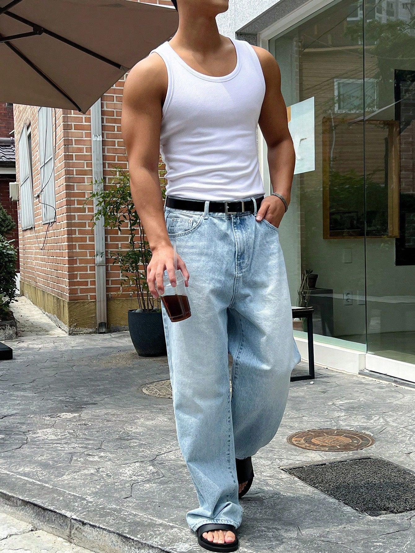 Versatile basic Men's tank top | white |