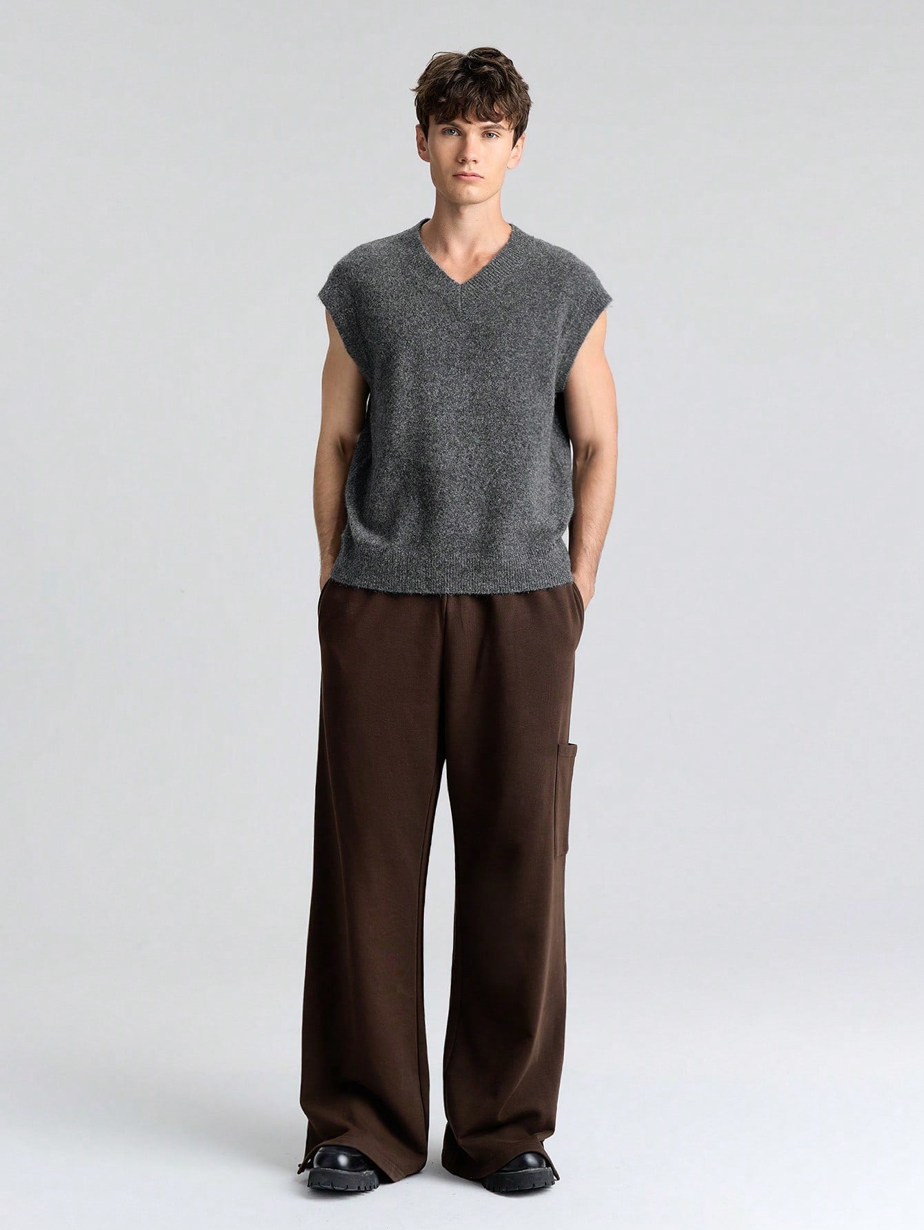 Charcoal V-Neck men's tank top | summer essential|