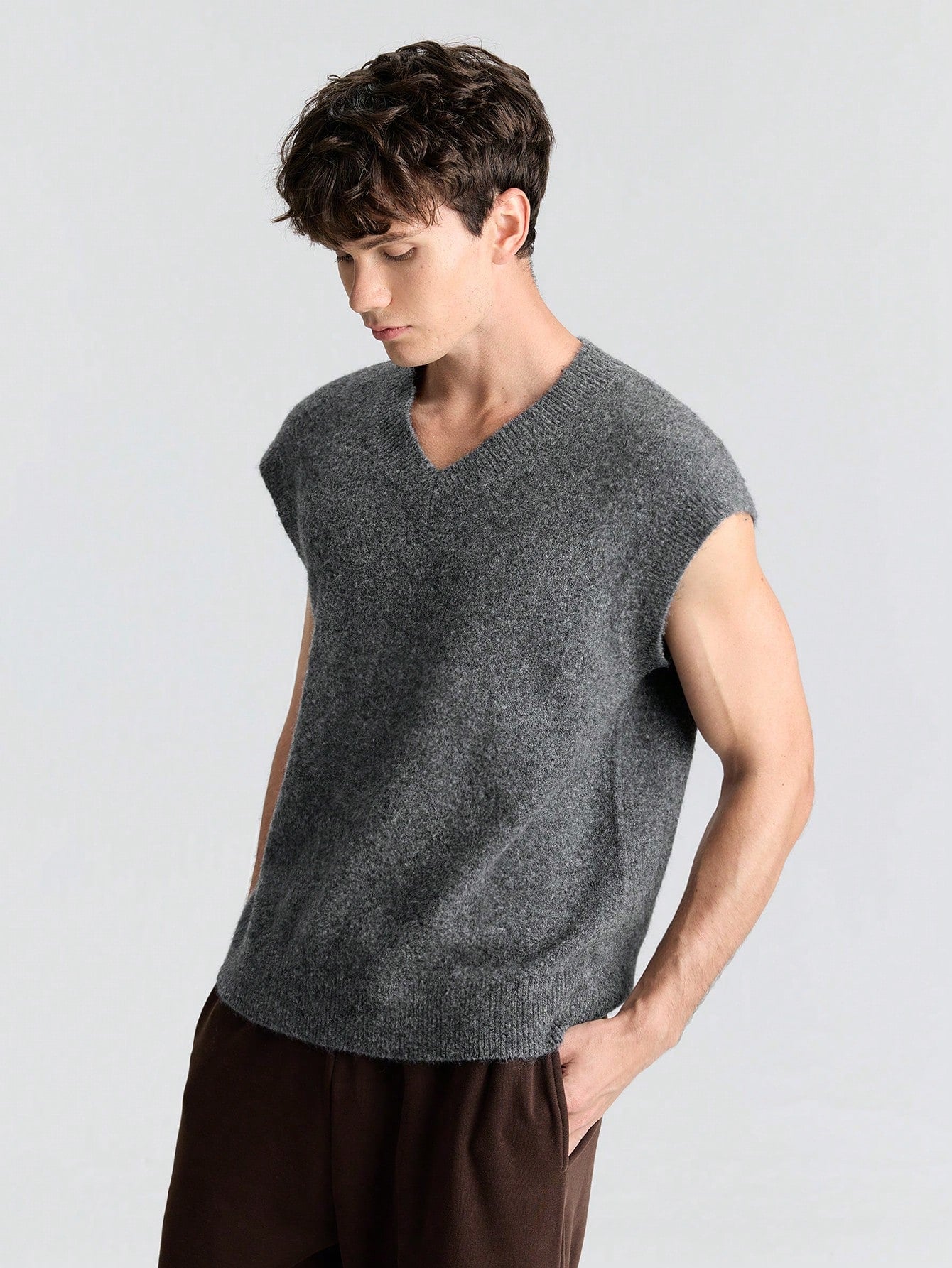 Charcoal V-Neck men's tank top | summer essential|