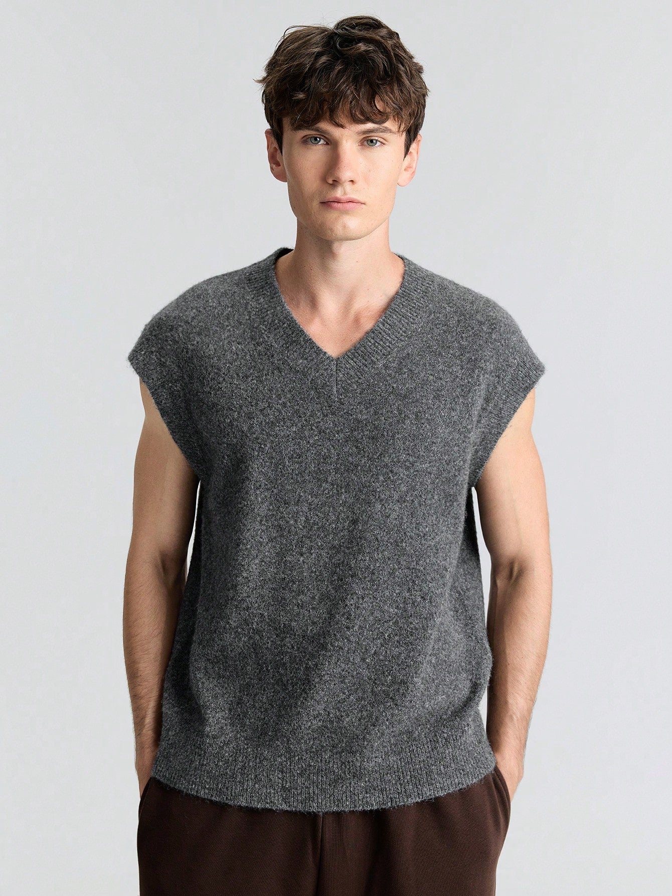 Charcoal V-Neck men's tank top | summer essential|