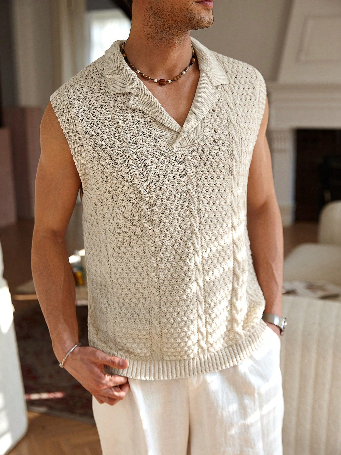 Versatile collared men's Vest