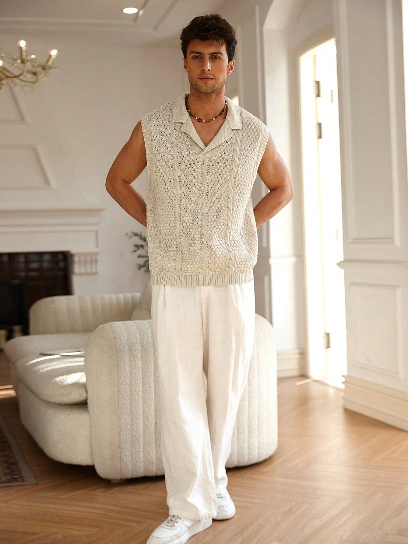 Versatile collared men's Vest