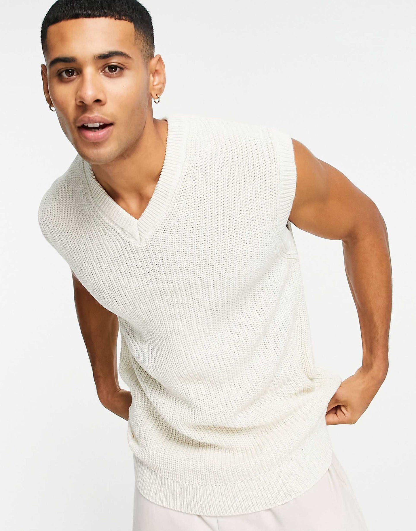 White Basic V Neck Vest | Summer essential |