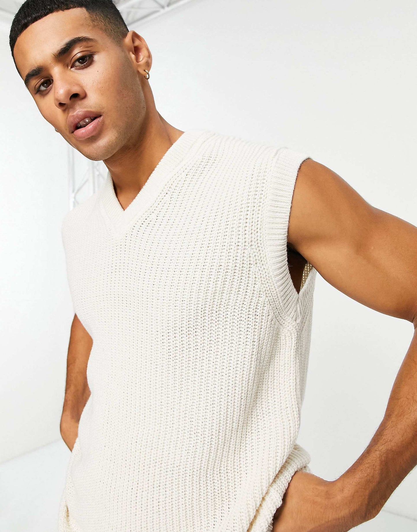 White Basic V Neck Vest | Summer essential |