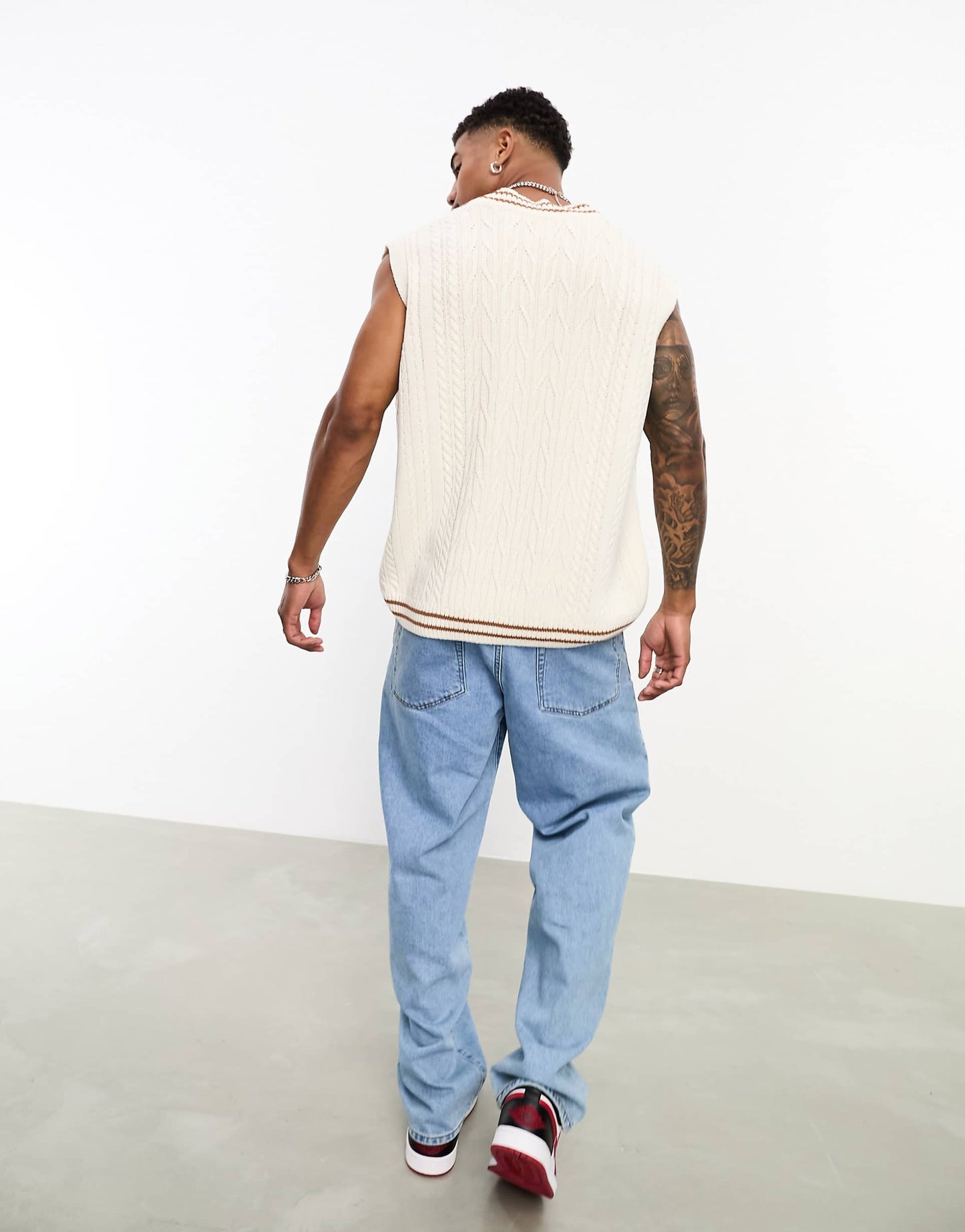 Designer Beige V Neck Vest | Summer essential | Crochet vest |