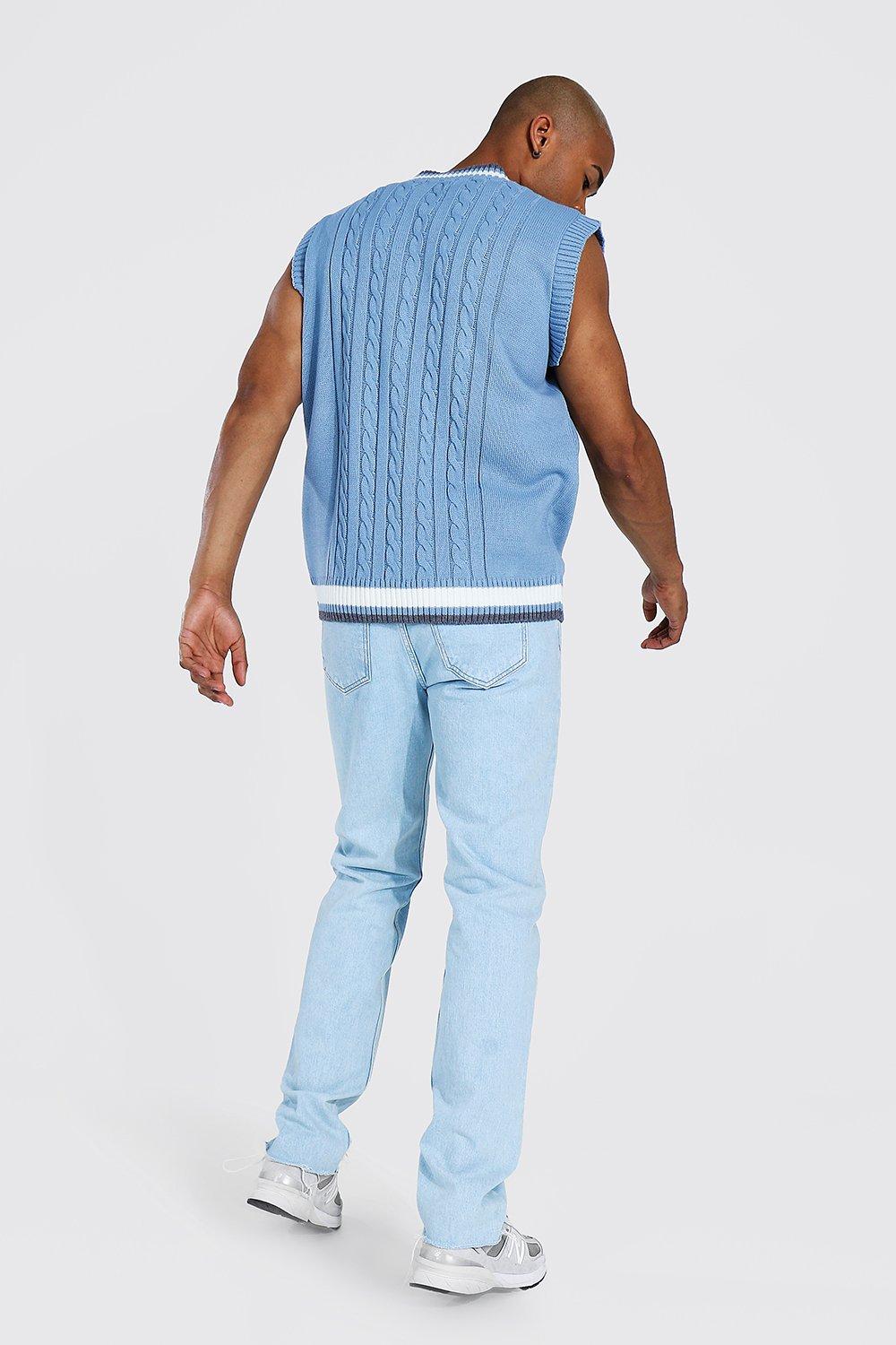 Ocean Knit patterned vest | Summer essential | Blue |