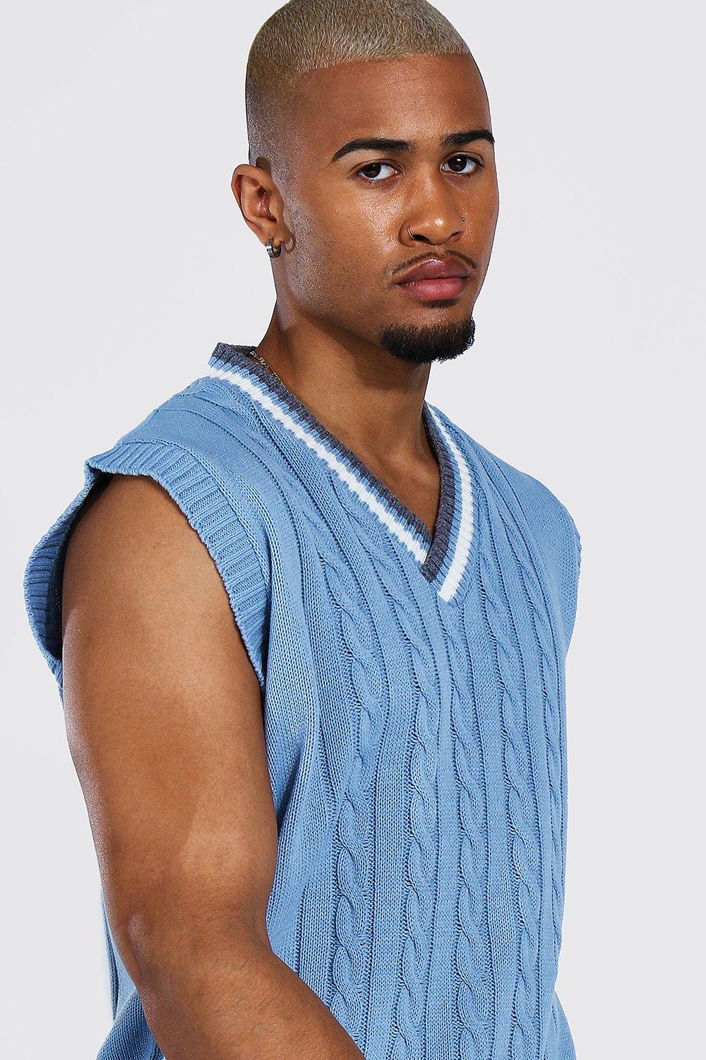 Ocean Knit patterned vest | Summer essential | Blue |