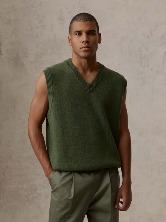 Green Crochet V Neck Summer Vest | Summer essential