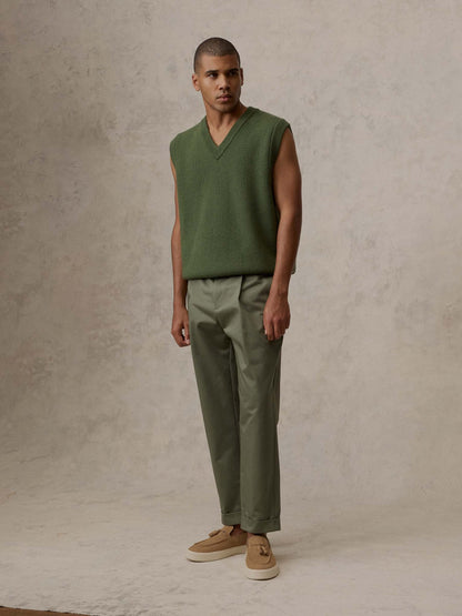 Green Crochet V Neck Summer Vest | Summer essential
