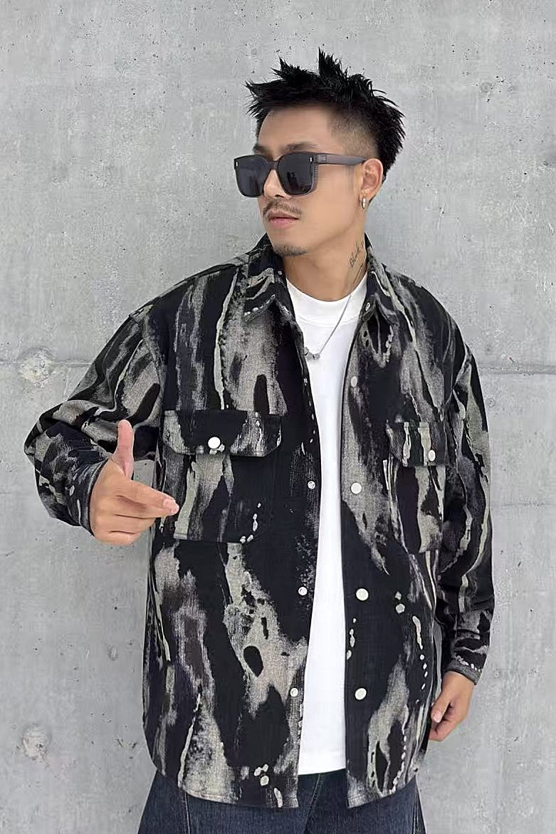 Black Zebra Shacket - Black