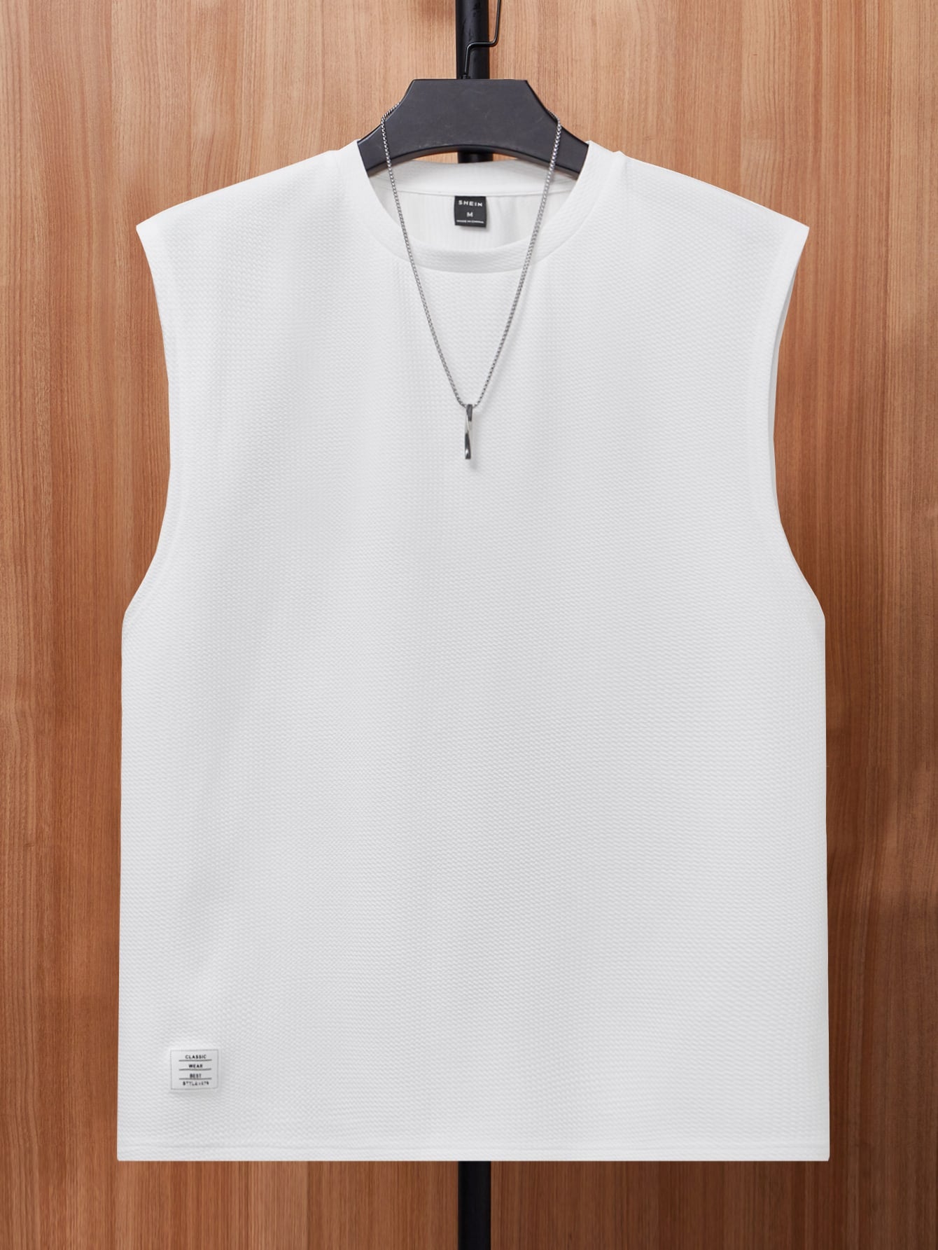Men's Relaxed round neck tank top | white| summer essential|
