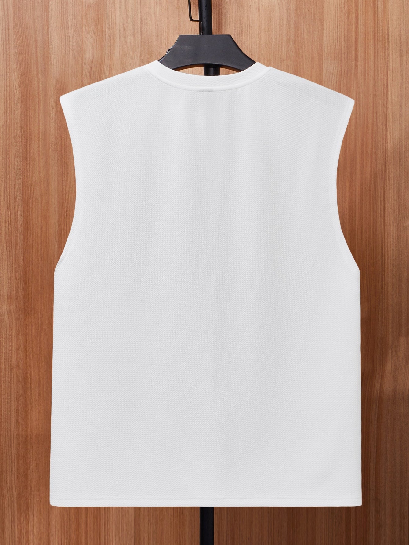 Men's Relaxed round neck tank top | white| summer essential|