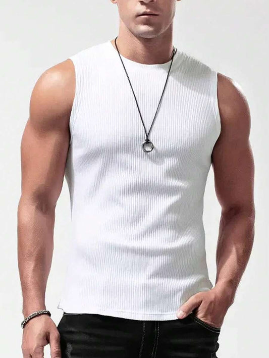 Men Solid Crew Neck Vest