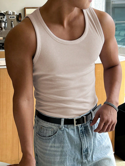 Versatile basic Men's tank top | Beige |