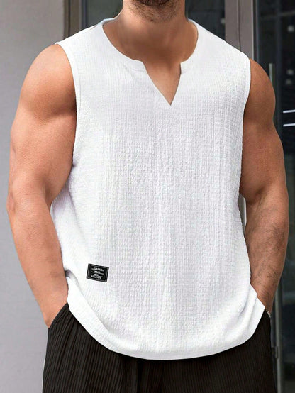 Comfortable Men's white tank top |summer essential|