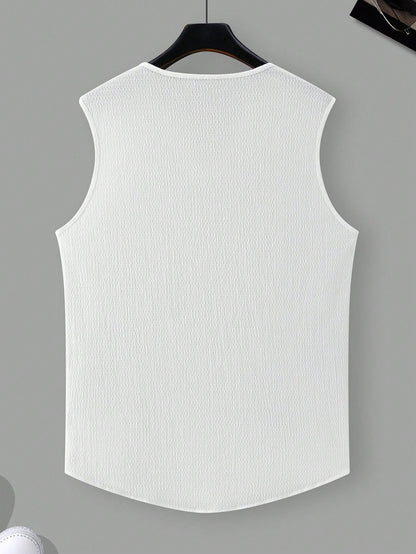 Comfortable Men's white tank top |summer essential|