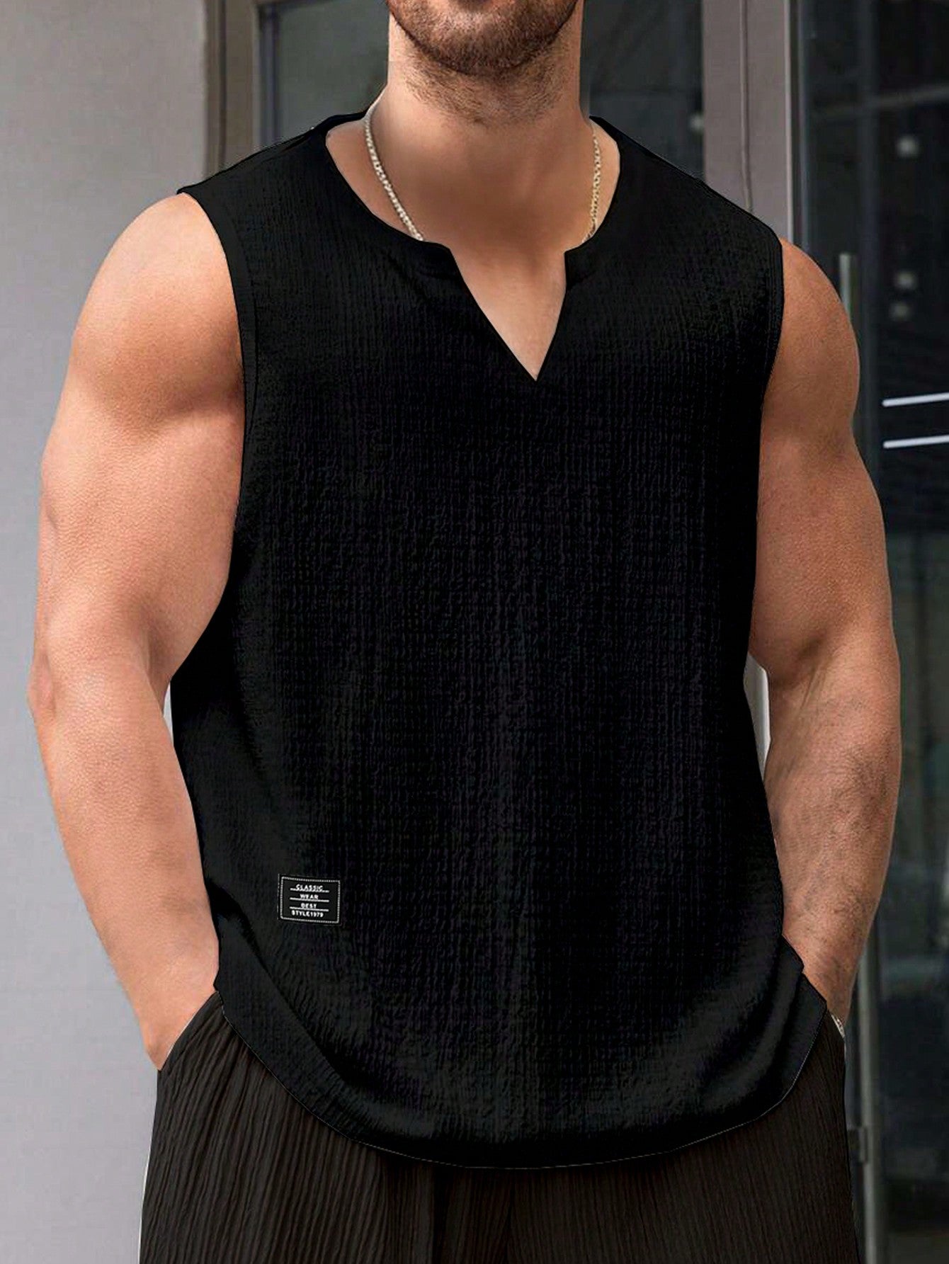 Comfortable Men's white tank top |summer essential|