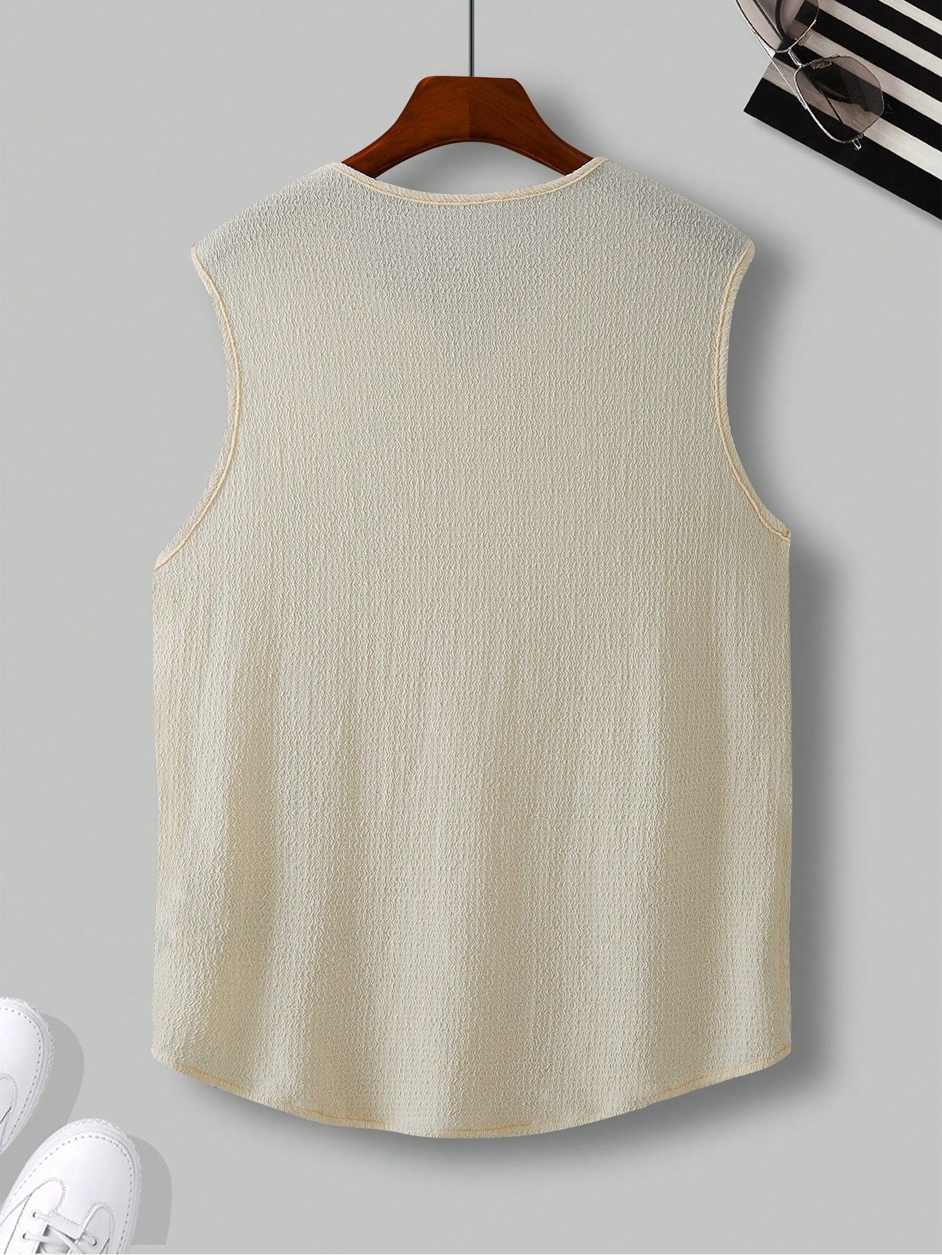 Comfortable Men's Apricot tank top |summer essential|