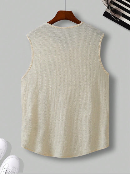 Comfortable Men's Apricot tank top |summer essential|