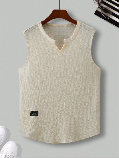 Comfortable Men's Apricot tank top |summer essential|