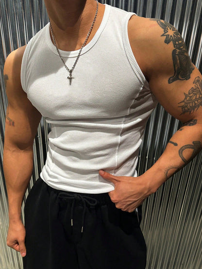 Men's basic tank top | White |