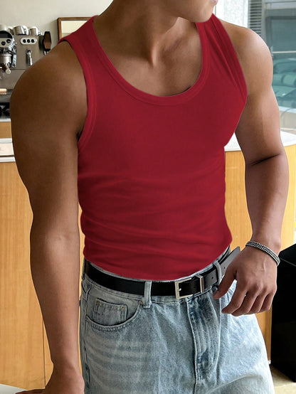 Versatile basic Men's tank top | Red |