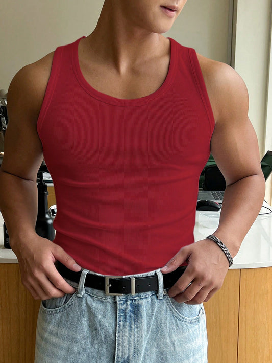 Versatile basic Men's tank top | Red |