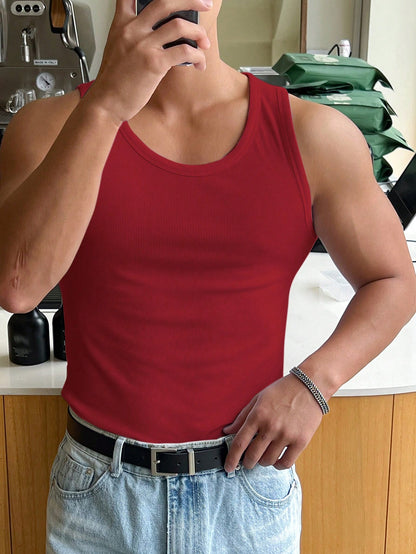 Versatile basic Men's tank top | Red |