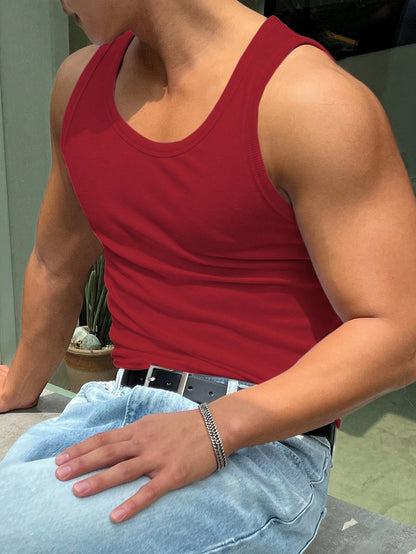 Versatile basic Men's tank top | Red |