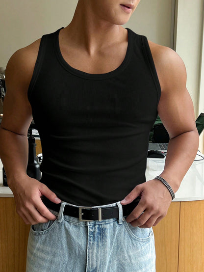 Versatile basic Men's tank top | Black|