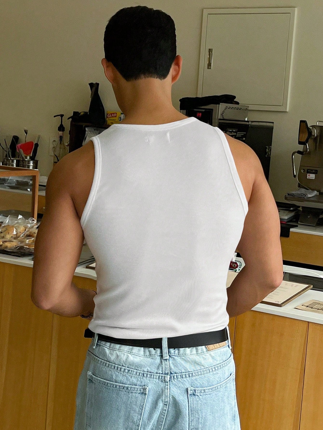 Versatile basic Men's tank top | white |