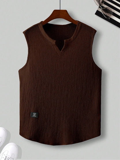 Comfortable Men's Dark brown tank top |summer essential|