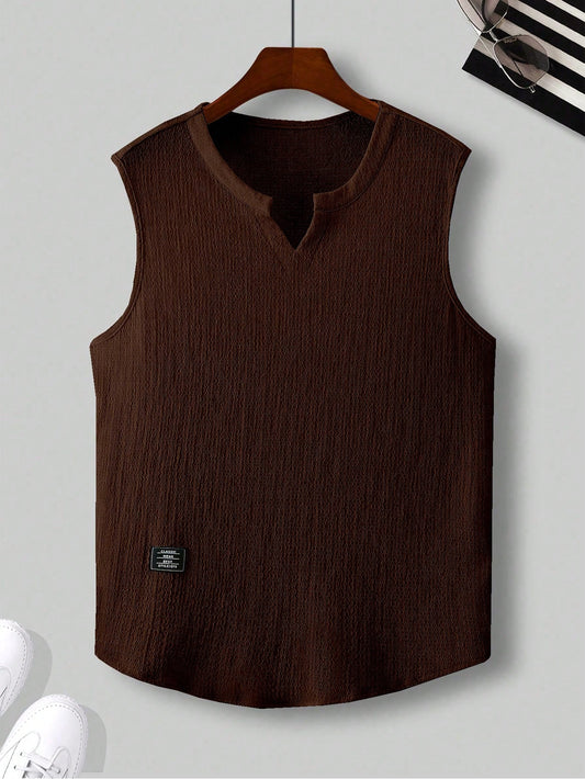 Comfortable Men's Dark brown tank top |summer essential|
