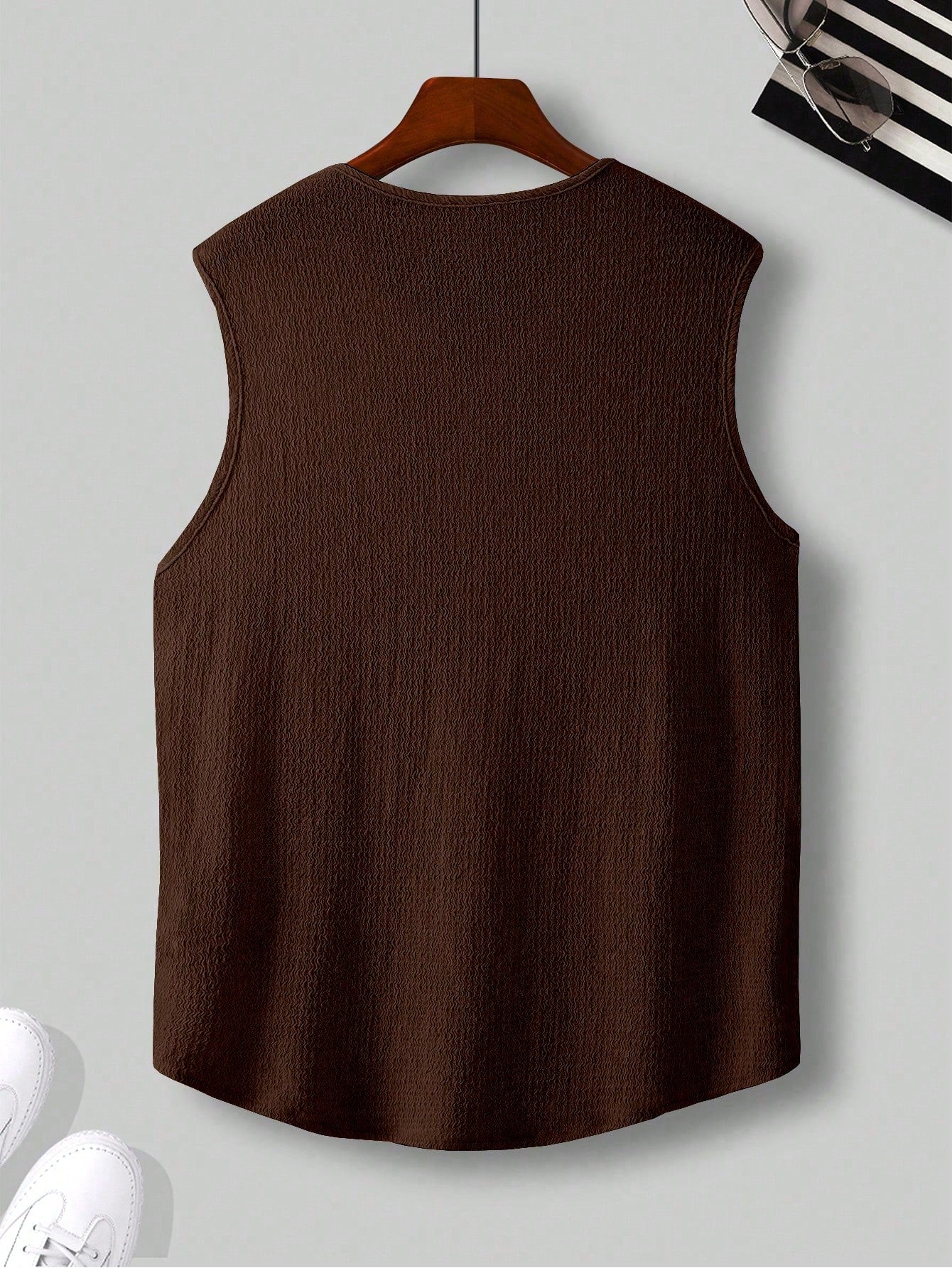 Comfortable Men's Dark brown tank top |summer essential|