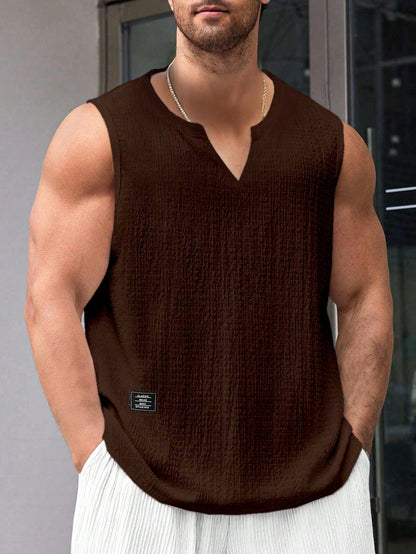 Comfortable Men's Dark brown tank top |summer essential|