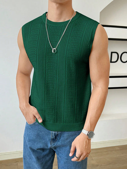 Trendy patterned men's tank top| Green| premium quality |