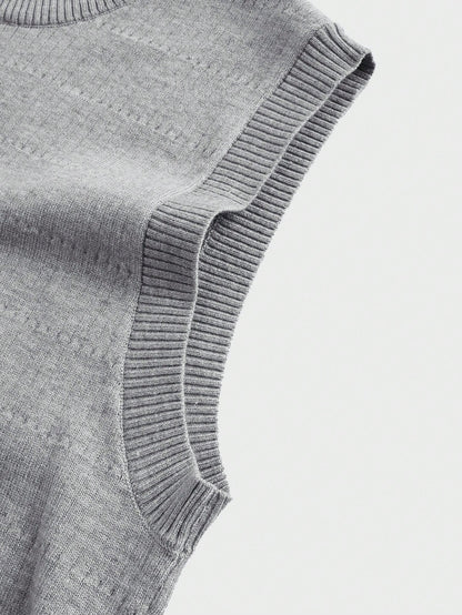 Versatile patterned men's tank top| Grey |